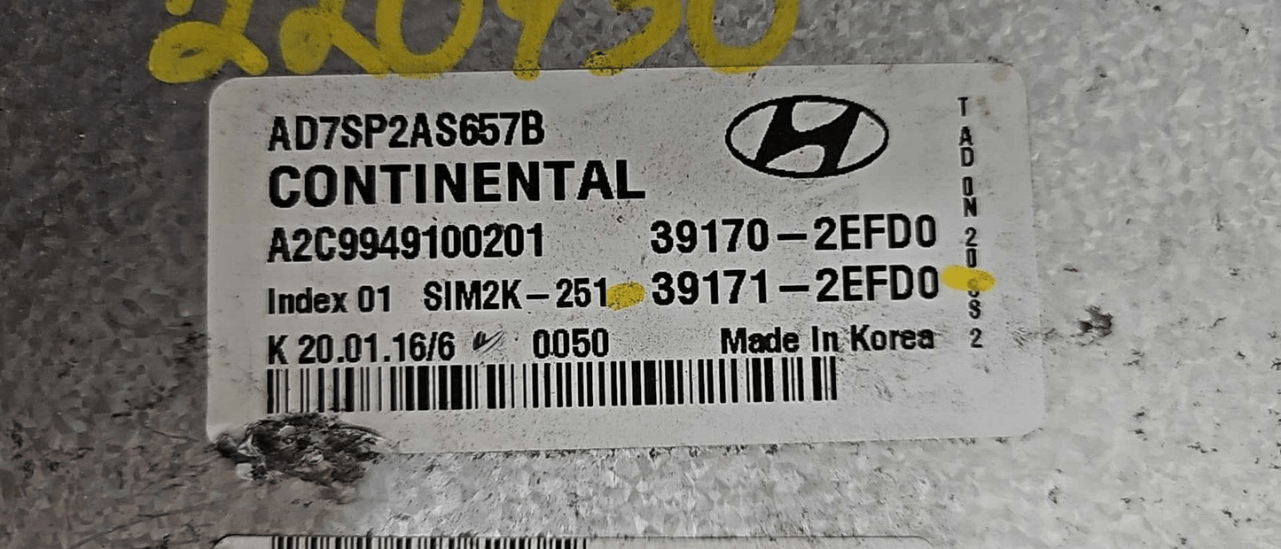39170-2EFD0 Hyundai Elantra 2016-2018 ecm ecu computer - Swan Auto