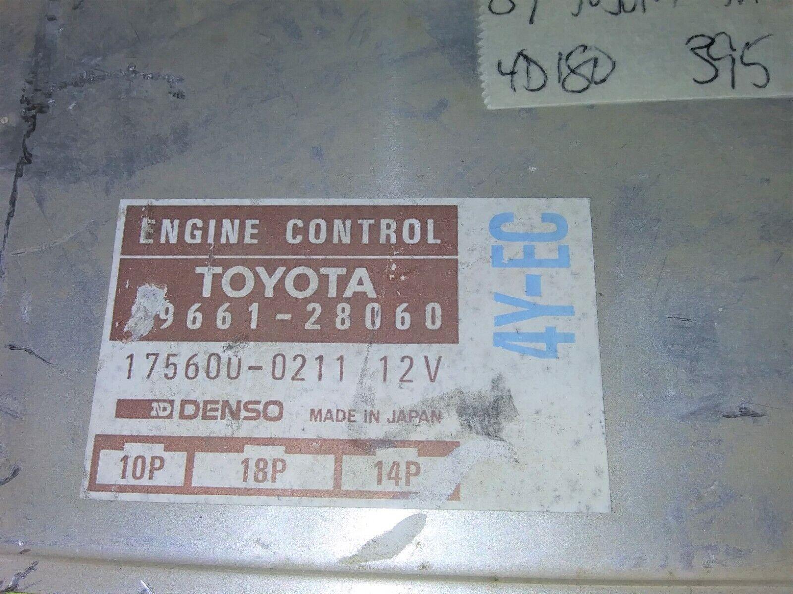 1987 Toyota Van ecm ecu computer 89661-28060.