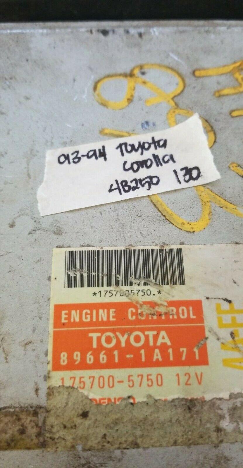 1993-1994 Toyota Corolla ecm ecu computer 89661-1A171.