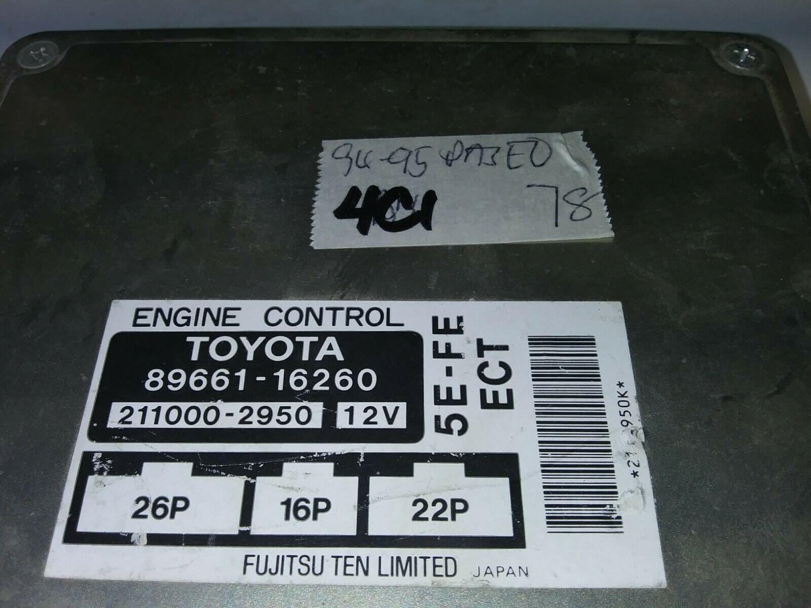 1994-1995 Toyota Paseo ecu ecm computer 89661-16260.