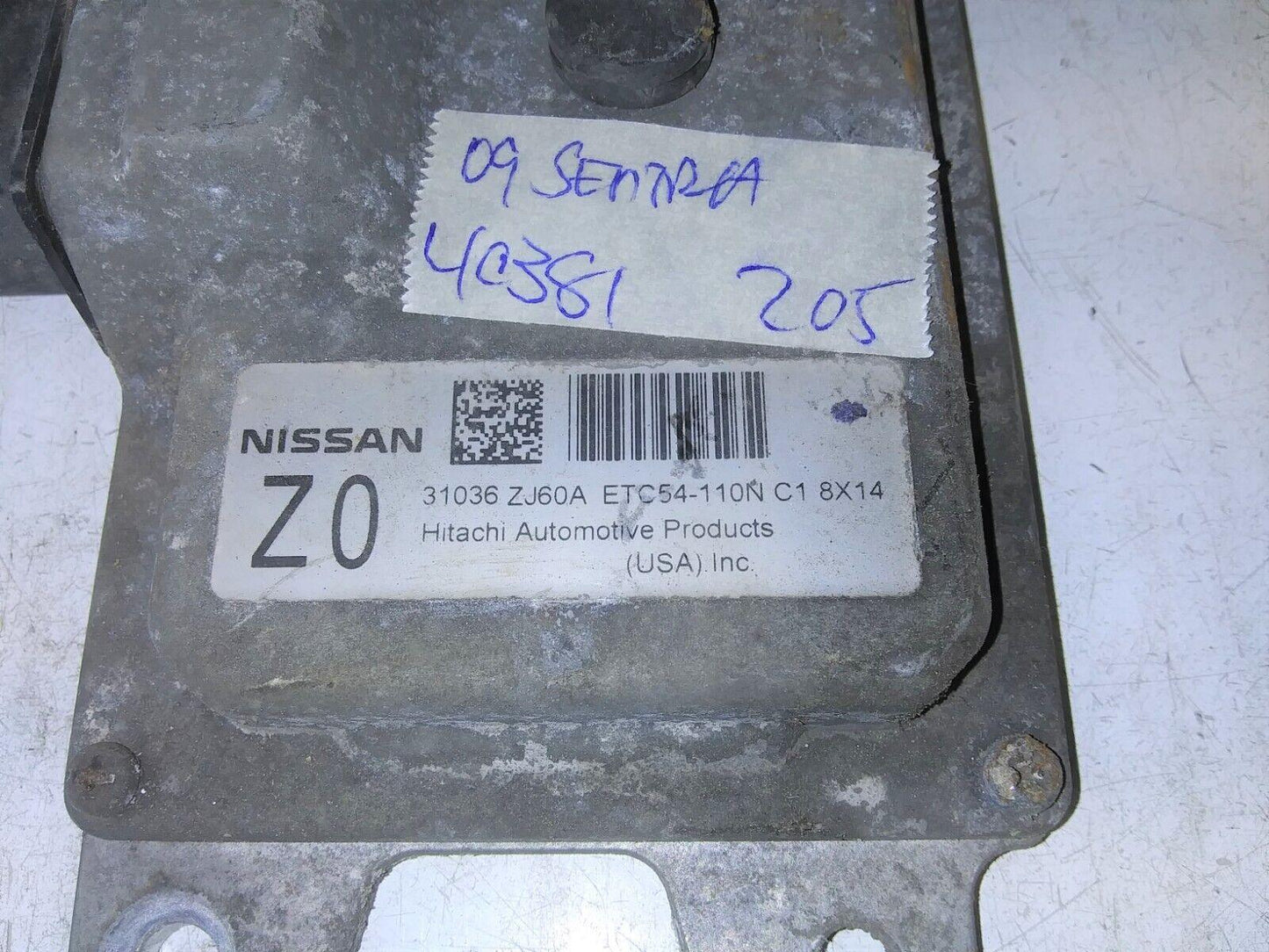 2009 Nissan Sentra TCM transmission computer 31036 ZJ60A - Swan Auto