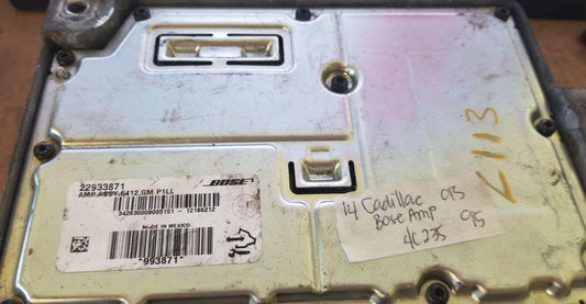 2014 Cadillac amplifier control module computer 22933871 - Swan Auto