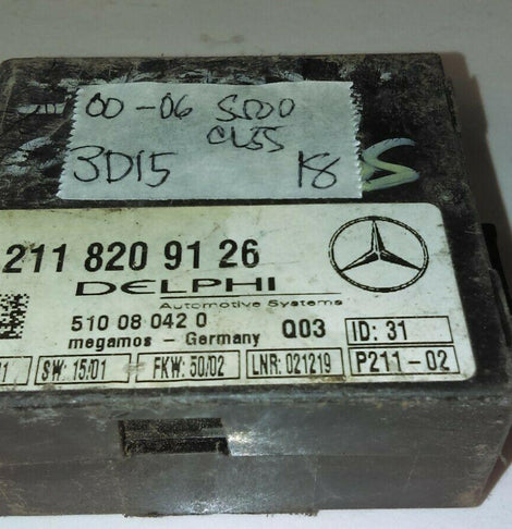 2000-2006 Mercedes-Benz S500 CL55 anti theft module A 211 820 91 26.