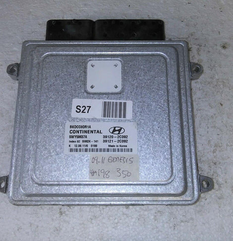 2009-2012 Hyundai Genesis ecm ecu computer 39120-2C092.