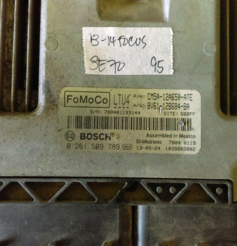 2013-2014 Ford Focus ecm ecu computer CM5A-12A650-ATE  **Tested**.