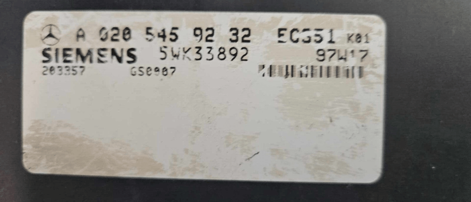 A 020 545 92 32 Mercedes E320 1997-1999 TCM Transmission Computer - Swan Auto
